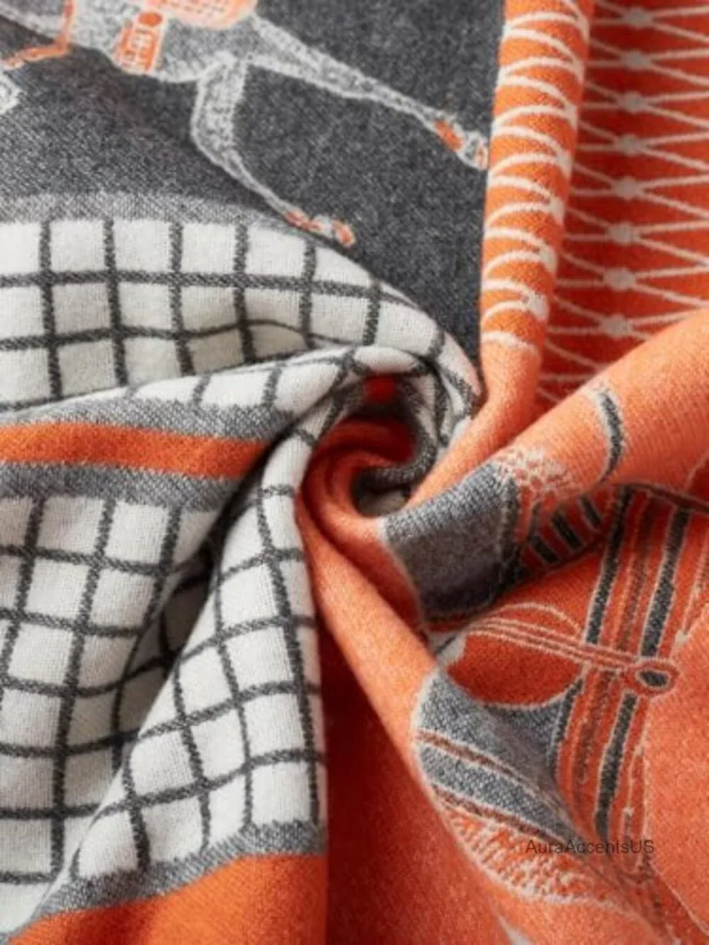 Oversized Reversible Acrylic Shawl Wrap Bohemian Pashmina Scarf